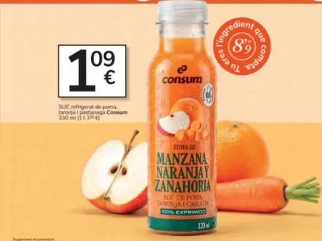 Consum - Suc Refrigerado De Poma