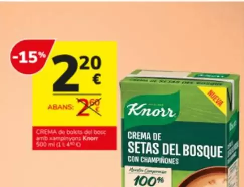 Knorr - Crema De Setas Del Bosque