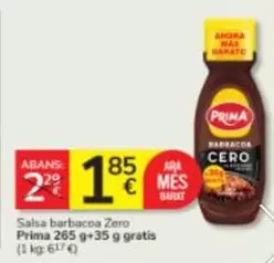 Prima - Salsa Barbacoa Zero