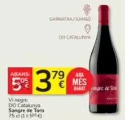 Sangre de Toro - Vi Negre DO Catalumna