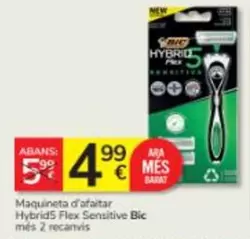 Flex - Maquineta D'afaitar Hybrid5  Sensitive BIC