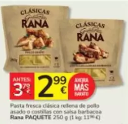 Rana - Pasta Fresca Clasica De Pollo Asado O Costillas Con Salsa Barbacoa