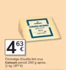 Consum - Formatge D'ovella Llet Crua