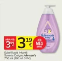 Johnson's - Sabo Liquid Infantil Somnis Dolços