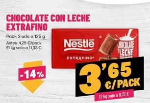 Nestlé - Chocolate Con Leche Extrafino