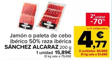 Sánchez Alcaraz - Jamón O Paleta De Cebo Ibérico 50% Raza Ibérica