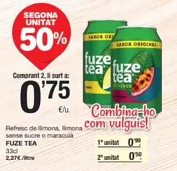 Fuze Tea - Refresc De Llimona, Llimona Sense Sucre O Maracuia