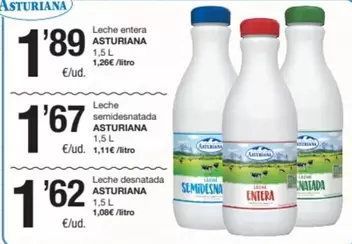 La Asturiana - Leche Entera Semidesnatada