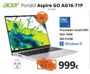 Acer - Portátil Aspire Go AG16-71P