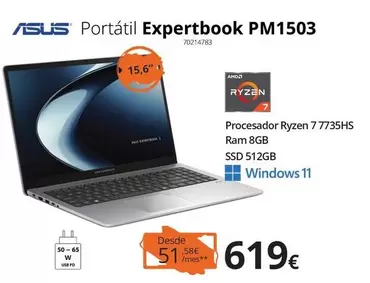 Asus - Portatil Expertbook Pm1503