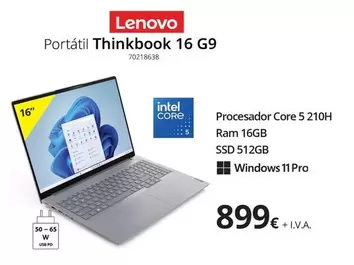 Lenovo - Portatil Thinkbook 16 G9
