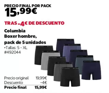 Columbia Boxer Hombre