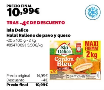 Delice - Isla Halal Relleno De Pavo Y Queso