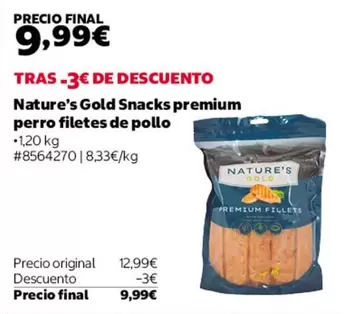 Naturals - Nature's Gold Snacks Premium Perro Filetes De Pollo