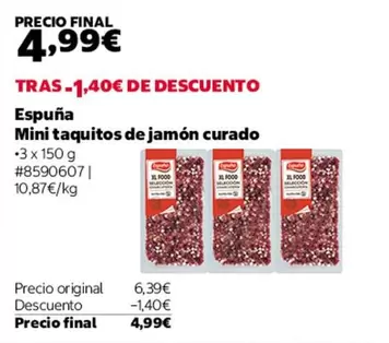 Espuña - Mini Taquitos De Jamón Curado