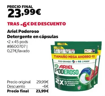 Ariel - Detergente En Capsulas
