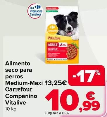 Carrefour - Alimento Seco Para Perros Medium/Maxi Companino Vitalive