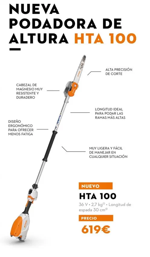 Stihl - Nueva Podadora De Altura HTA 100