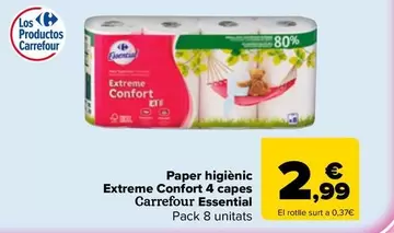 carrefour - Paper Higienic Extreme Confort 4 Capes Essential