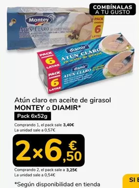 Montey - Atun Claro En Aceite De Girasol