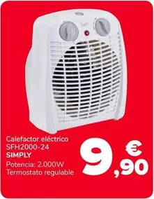 Simply - Calefactor Eléctrico Sfh2000-24