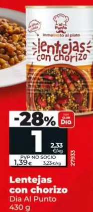 Dia Al Punto - Lentejas Con Chorizo