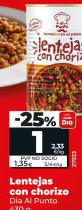 Dia Al Punto - Lentejas Con Chorizo