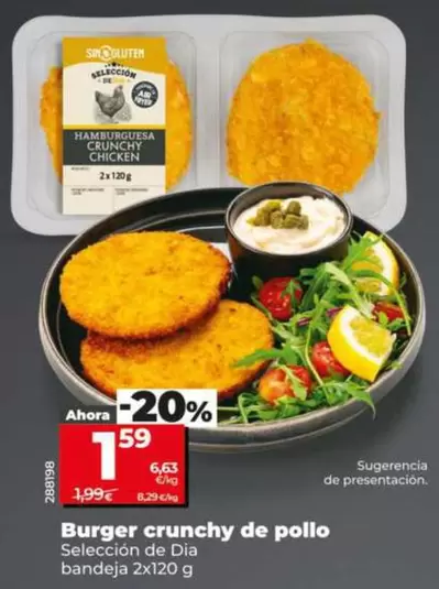 Seleccion De Dia - Burger Crunchy De Pollo