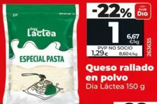 Dia Lactea - Queso Rallado En Polvo