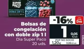 Dia Super Paco - Bolsas De Congelación Con Doble Zip