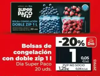 Dia Super Paco - Bolsas De Congelación Con Doble Zip
