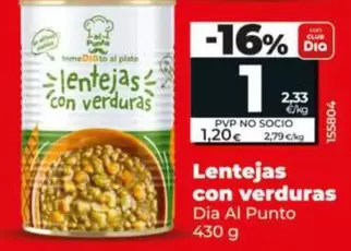 Dia Al Punto - Lentejas Con Verduras