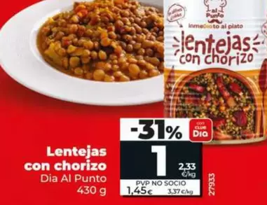 Dia Al Punto - Lentejas Con Chorizo