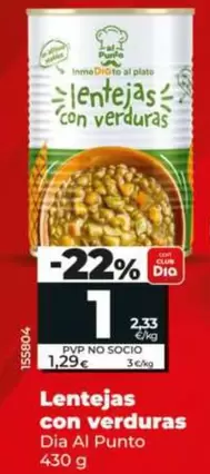 Dia Al Punto - Lentejas Con Verduras