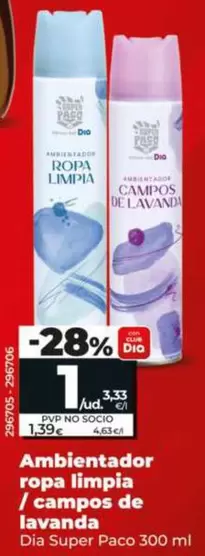 Dia Super Paco - Ambientador Ropa Limpia/Campos De Lavanda