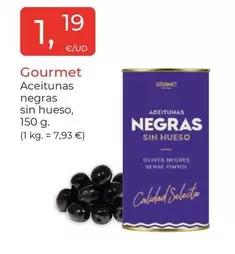 Gourmet - Aceitunas Negras Sin Hueso
