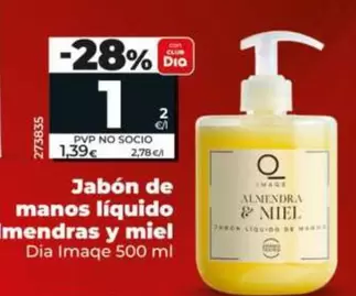 Dia Imaqe - Jabón De Manos Liquido Imendras Y Miel