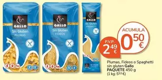 Gallo - Plumas, Fideos O Spaghetti Sin Gluten