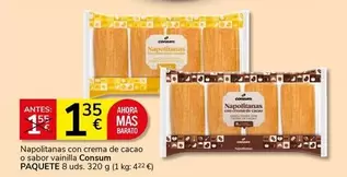 Consum - Napolitanas Con Crema De Cacao O Sabor Vainilla