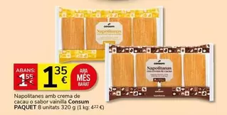 Consum - Napolitanes Amb Crema De Cacau O Sabor Vainilla