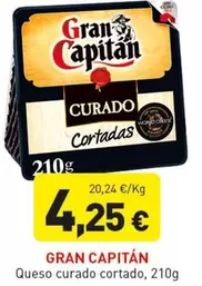 Gran Capitán - Queso Curado Cortado