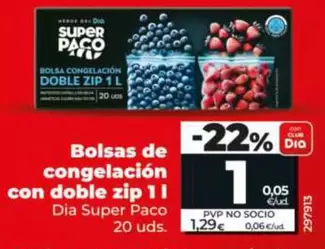 Dia Super Paco - Bolsas De Congelación Con Doble Zip