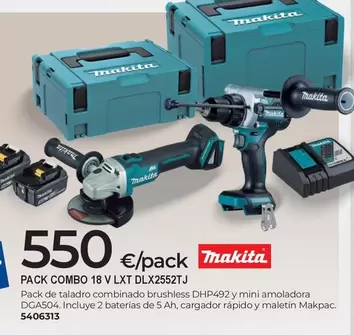 Makita - Pack Combo 18 V LXT DLX2552TJ