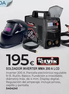 Cevik - Soldador Inverter MMA 200 A LCD