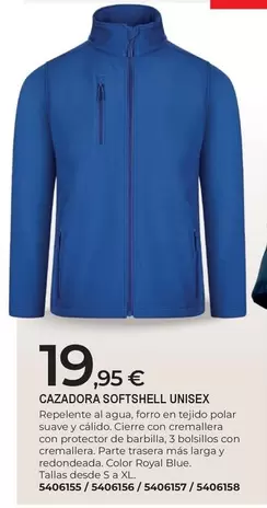 Royal - Cazadora Softshell Unisex