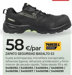 Paredes - Zapato Seguridad Basalto S3