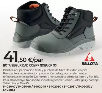 Bellota - Bota Seguridad Comp+ S3