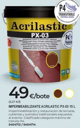 Impermeabilizante Acrislastic Px03 15 L