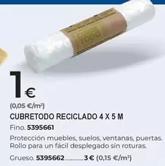 Cubretodo Reciclado 4x5 M