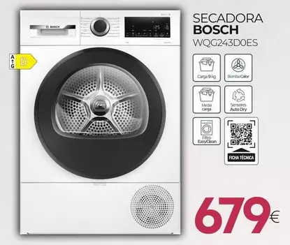 Bosch - Secadora Wqg243does